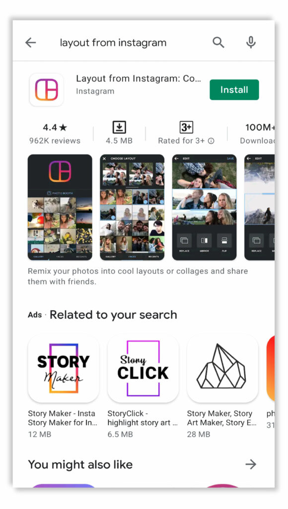 Using the "Layout” App