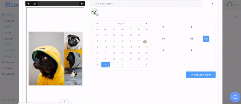 Schedule Instagram stories with SocialBu