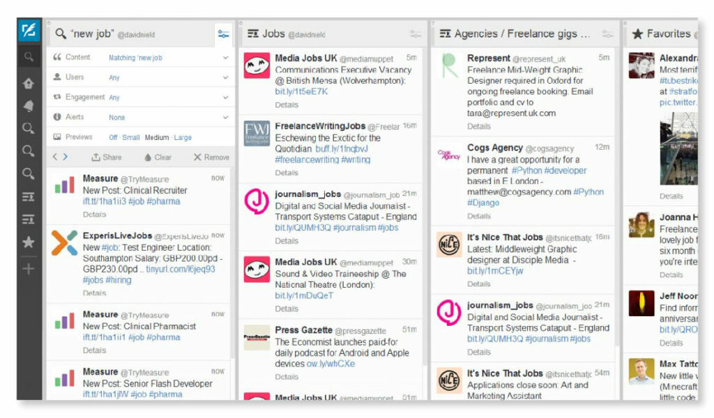 TweetDeck Interface