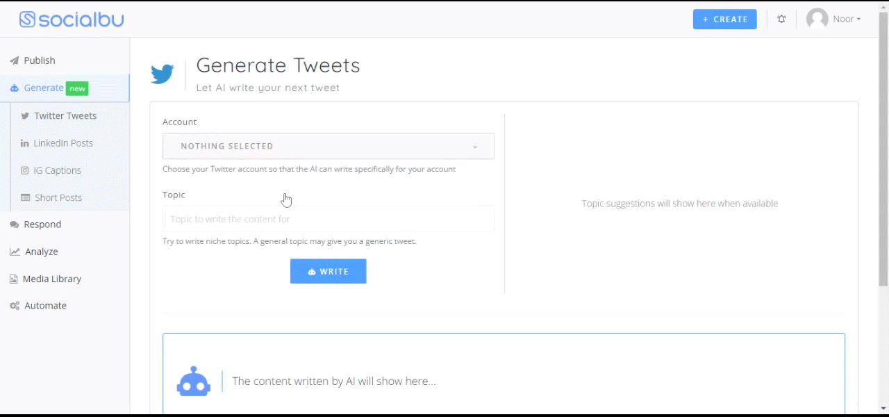 AI Feature SocialBu- Twitter post sizes and dimensions