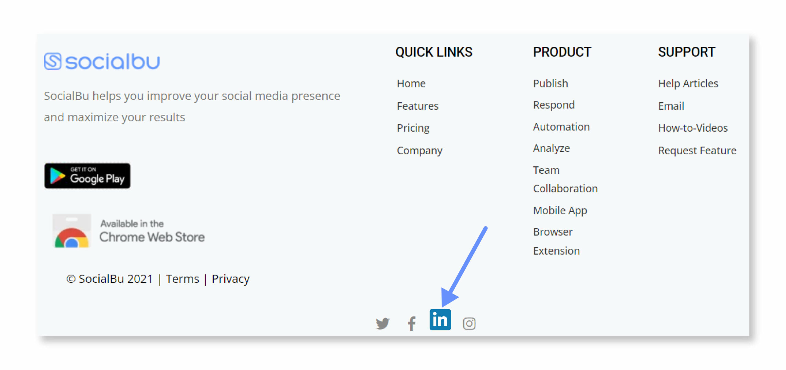 Add LinkedIn button to your website