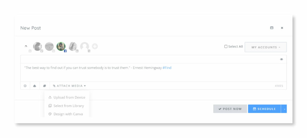 Add media to your posts