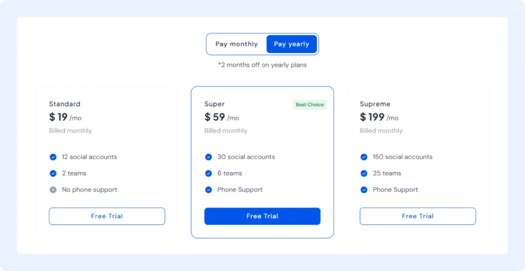 SocialBu Pricing