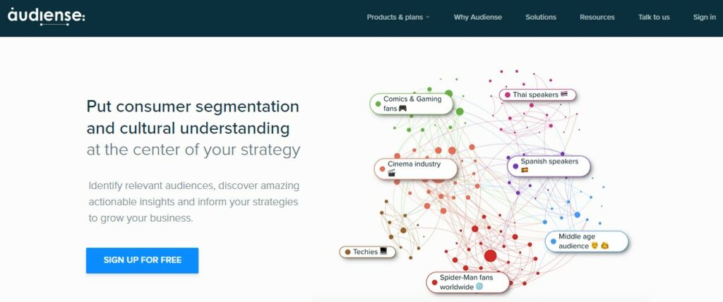 Audiense-best social media analytics tools