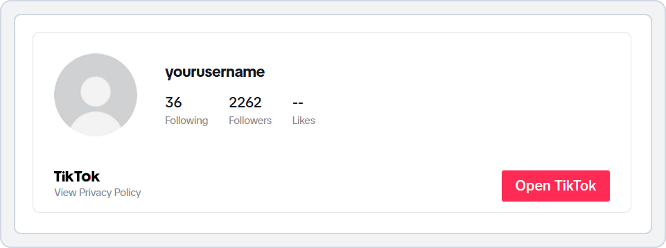 Image of TikTok Profile URL