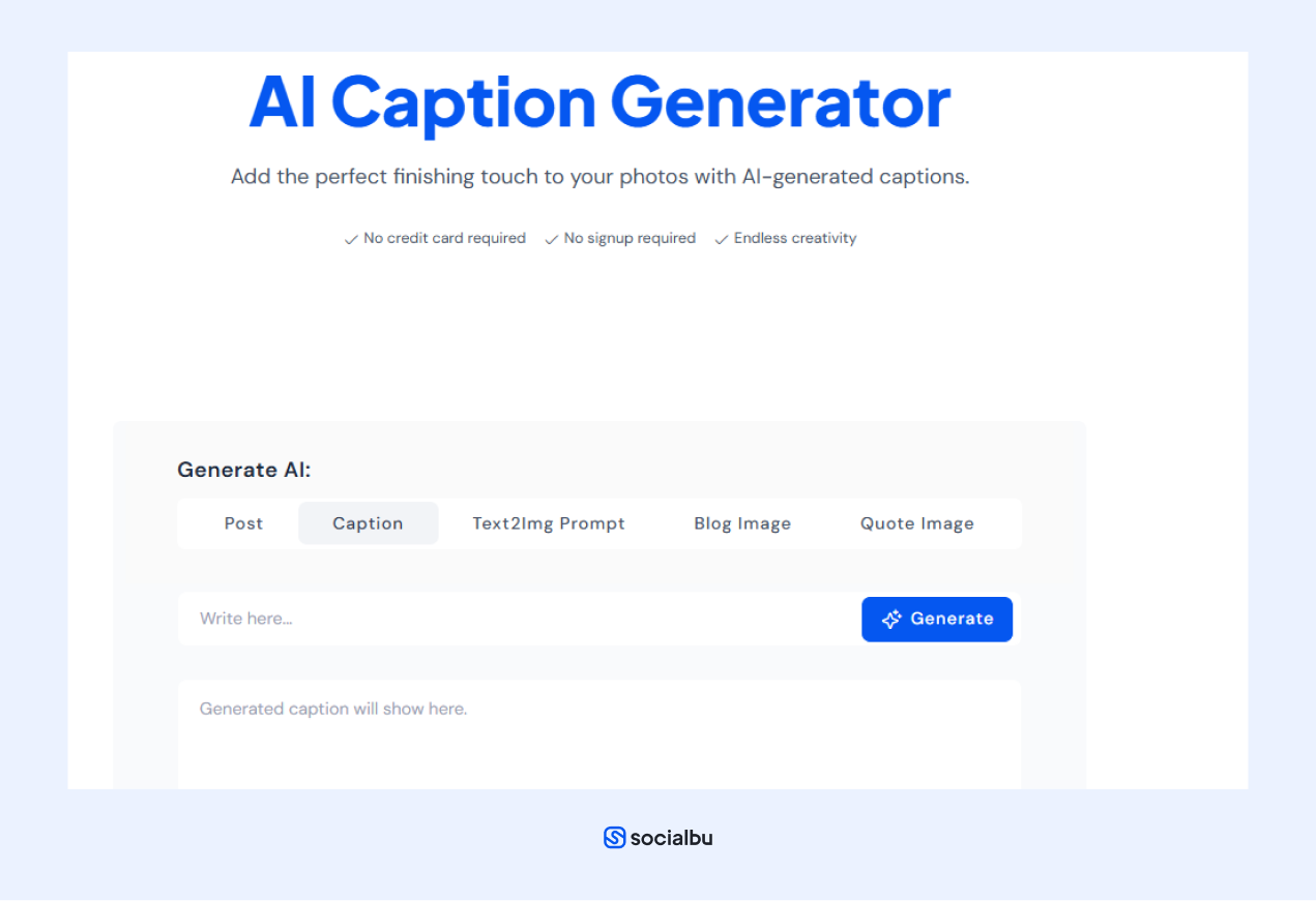 AI Caption Generator