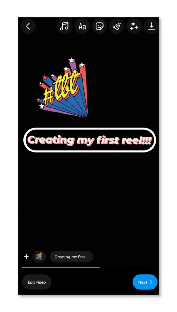 Creating your first Reel