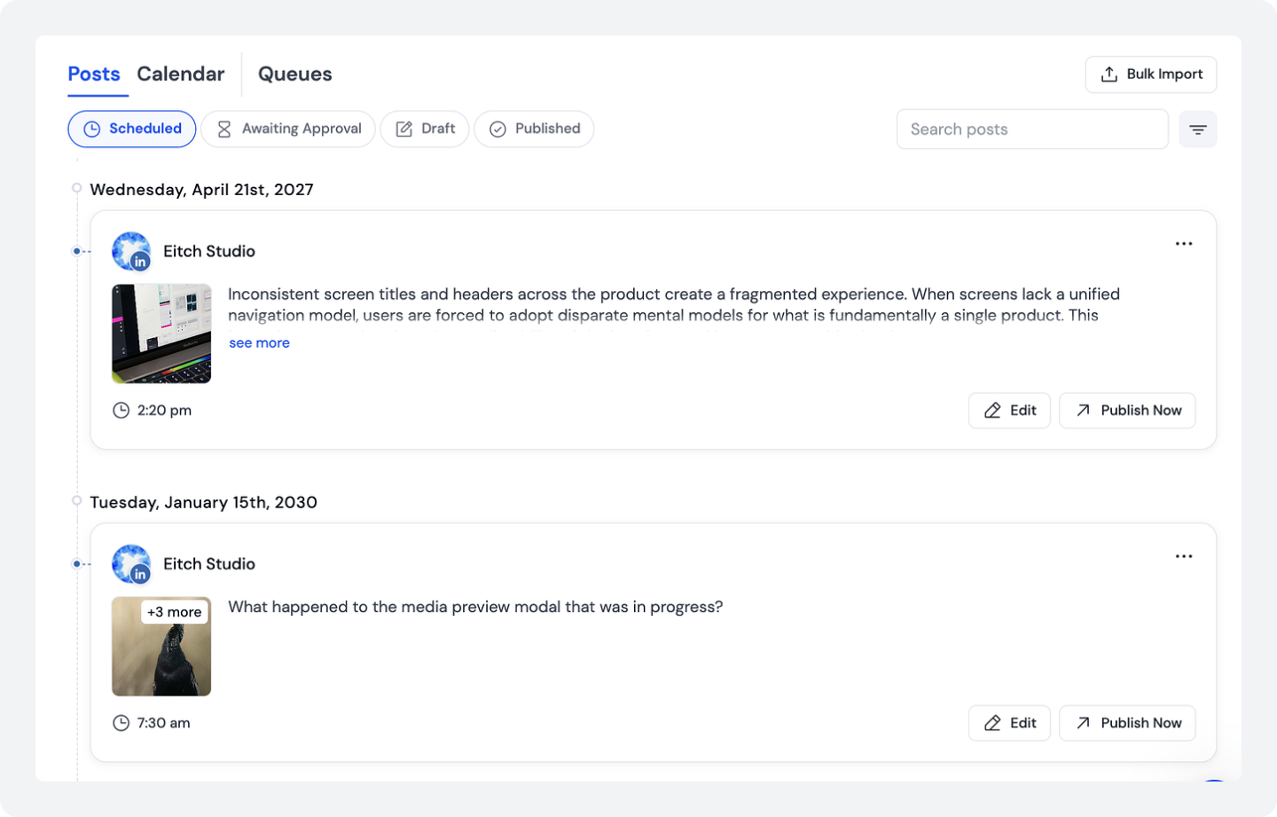 1. Schedule and Publish Consistently Across Every Platform With SocialBu