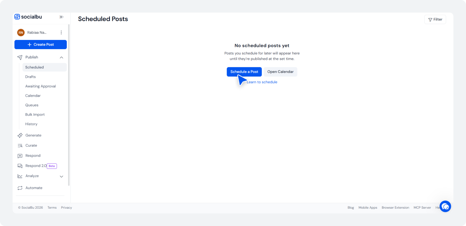 Schedule your Social media posts with SocialBu