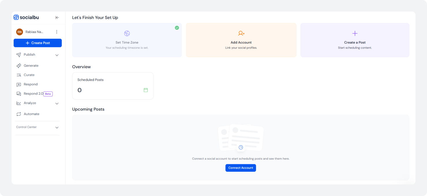 Create an Account on SocialBu: Access Your SocialBu Dashboard