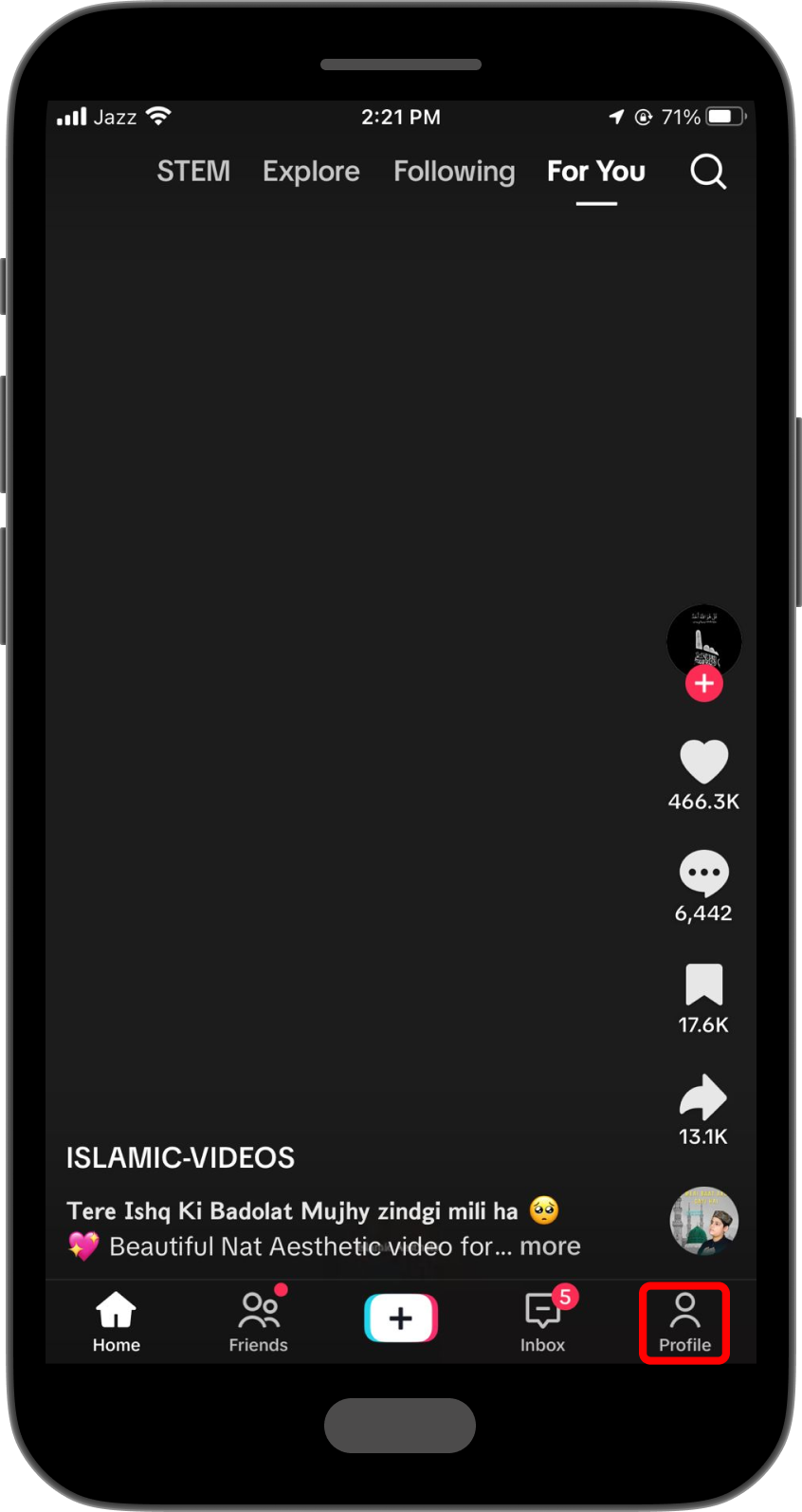 changing TikTok bio 