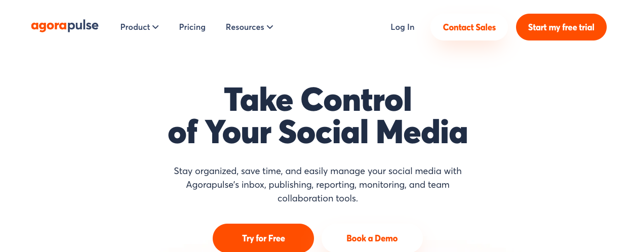 Agorapulse web homepage