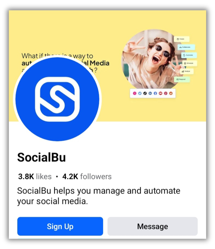 Facebook cover photo on mobile 