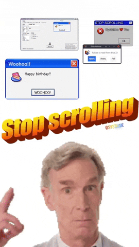 Stop scrolling