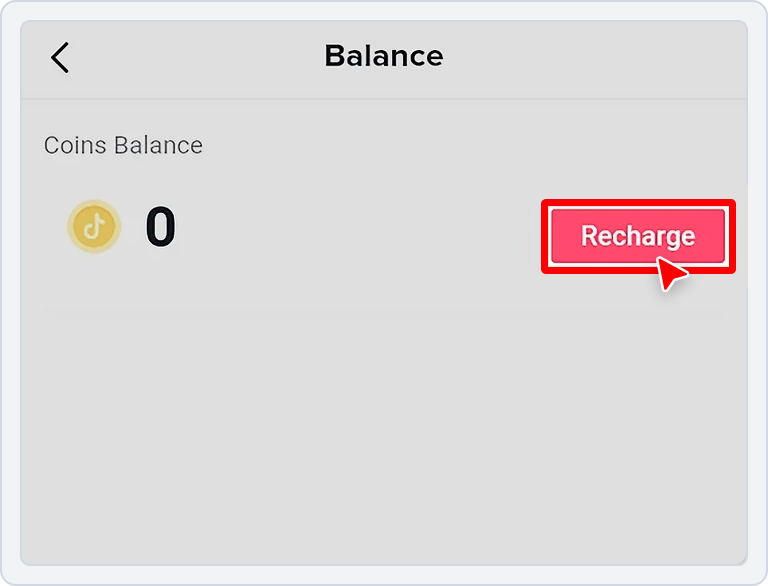 Choose “Recharge.”