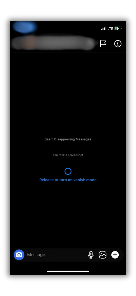 Swipe up from the bottom of the chat screen