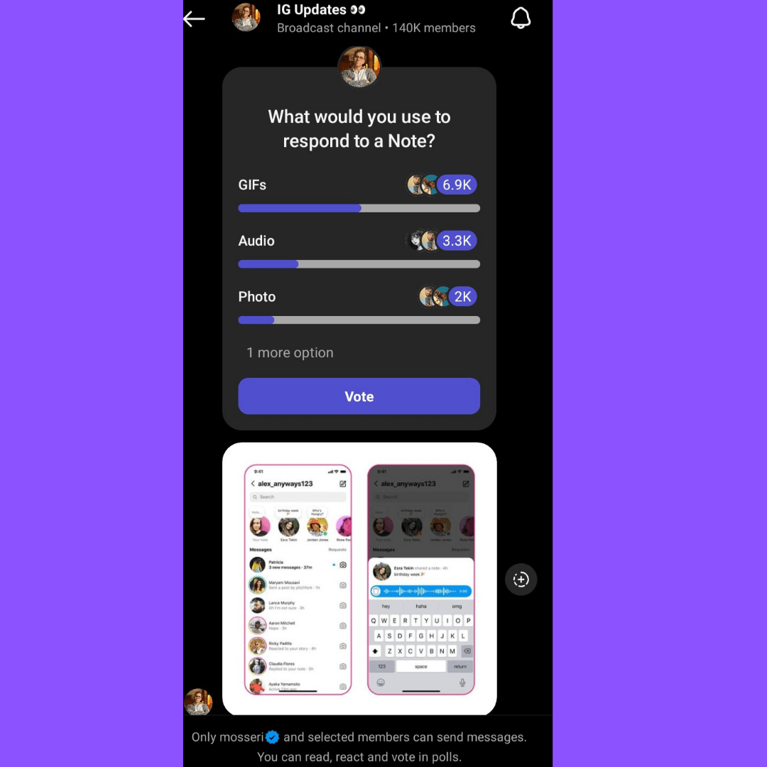 Instagram Broadcast Channels
