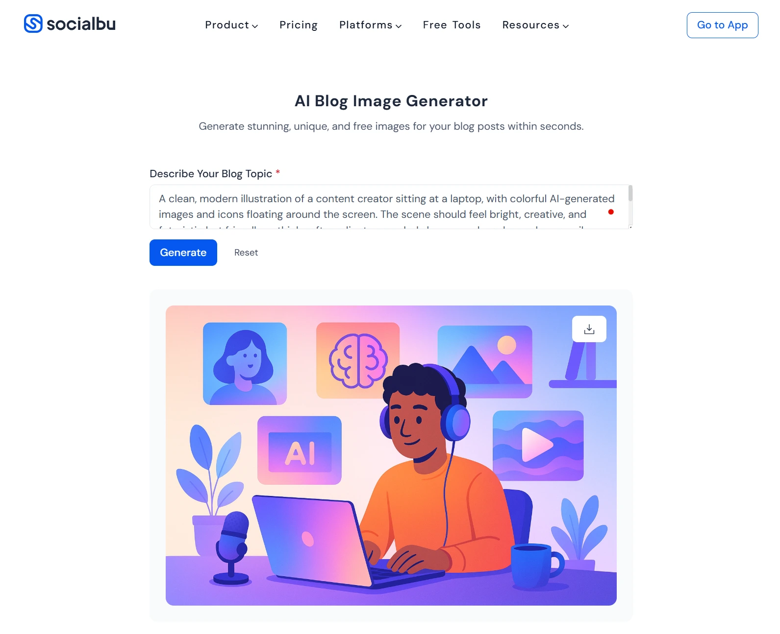 SocialBu AI Image Generator