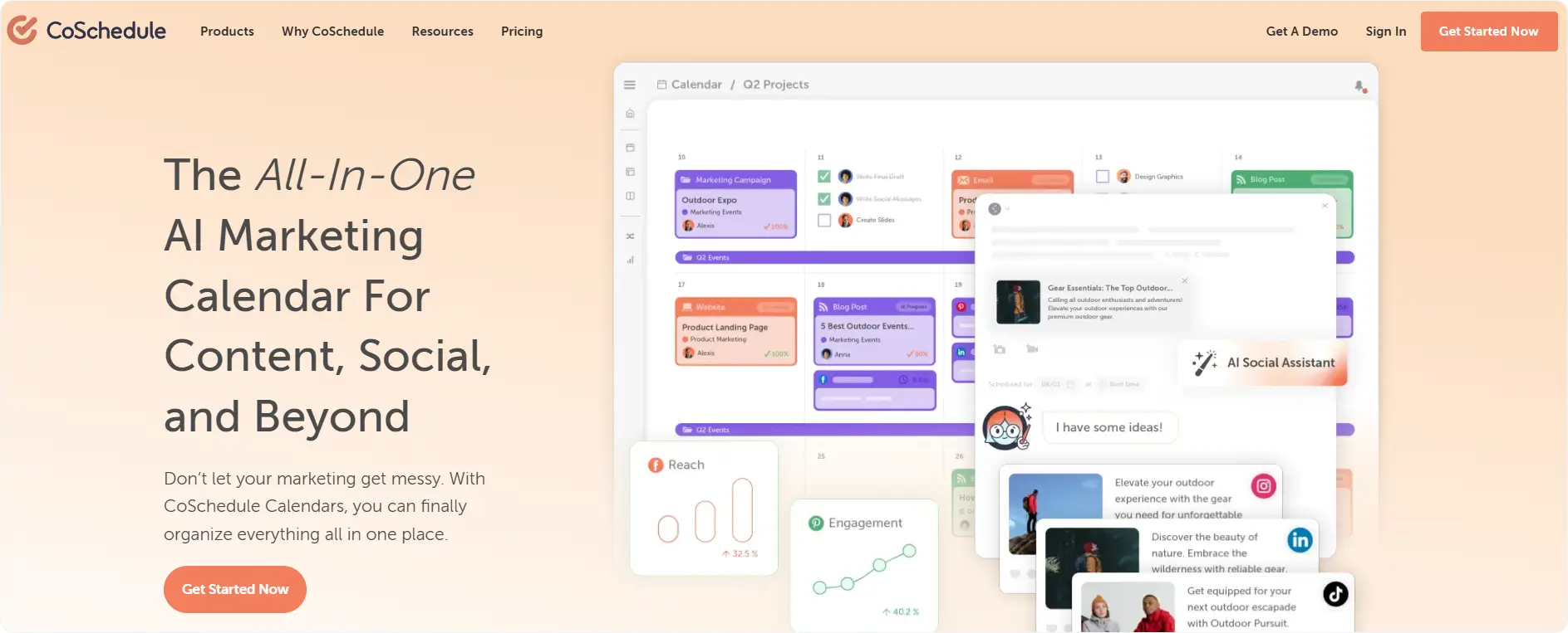 CoSchedule- social media scheduling tools for startups