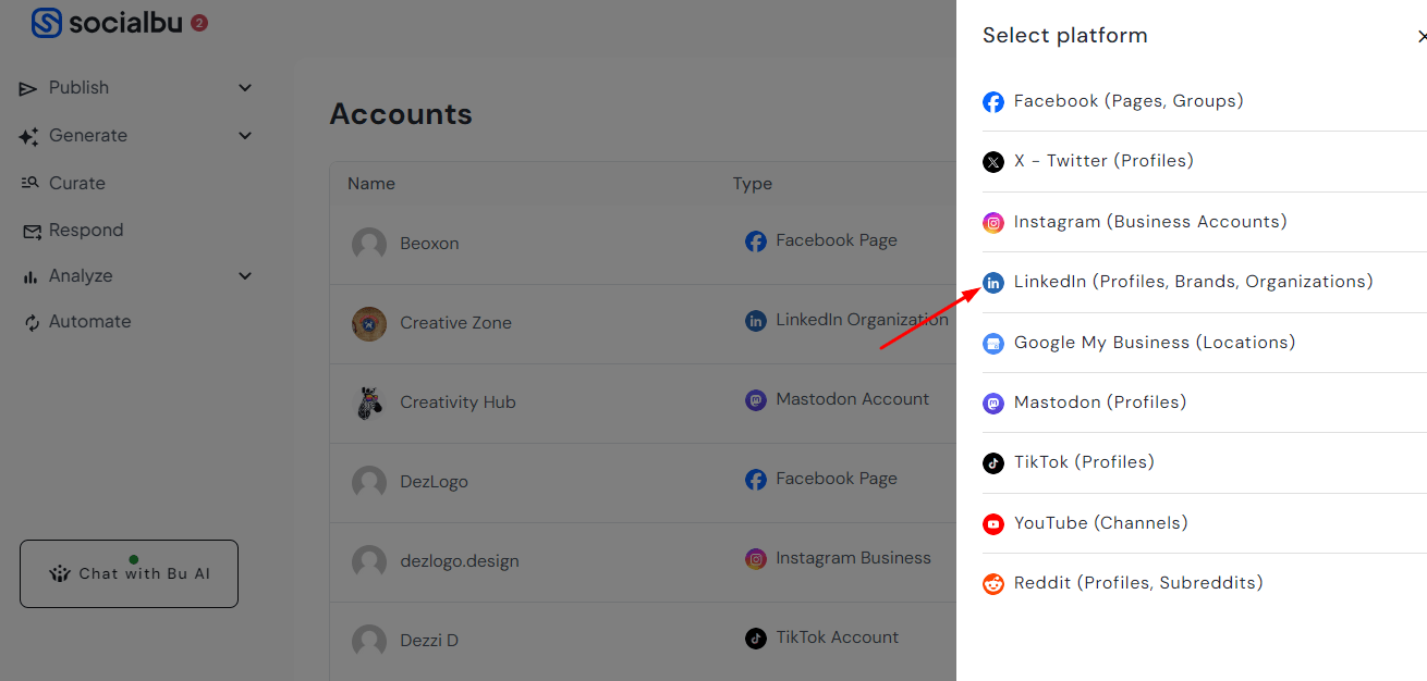 schedule LinkedIn posts with SocialBu