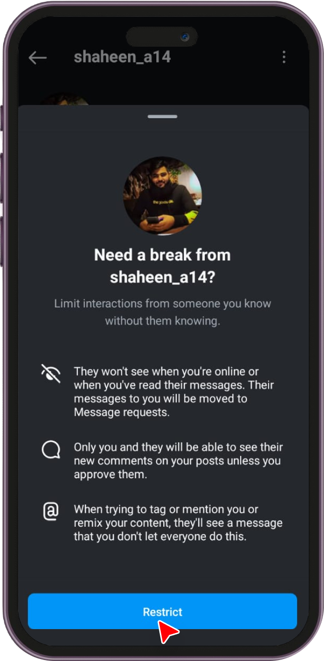Restrict Users on Instagram