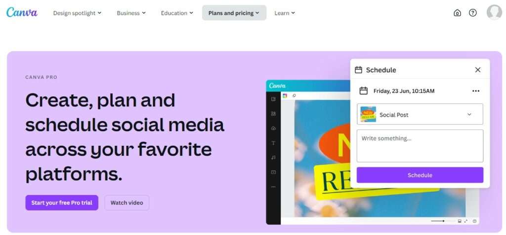 Canva Content Planner