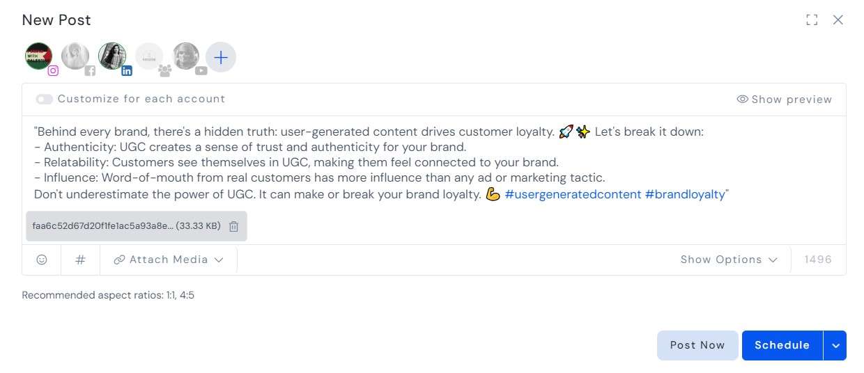 Schedule your posts with SocialBu