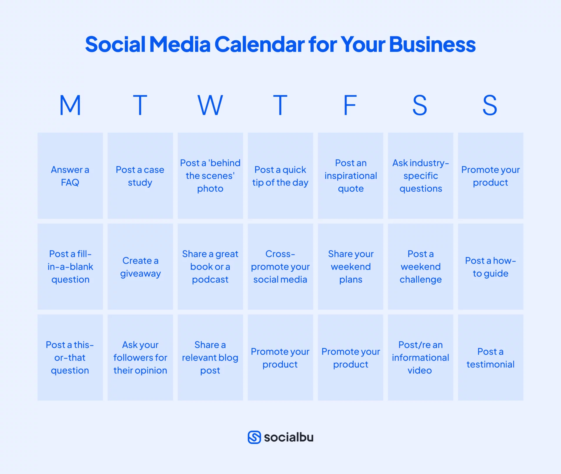 social media calendar