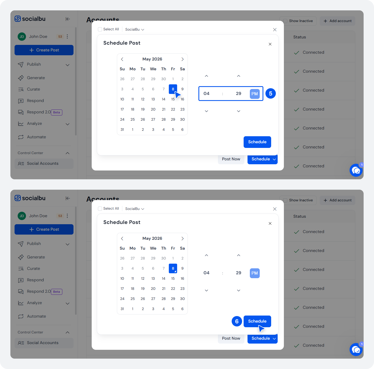 Schedule Instagram post using SocialBu