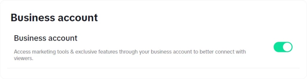 TikTok Business Account