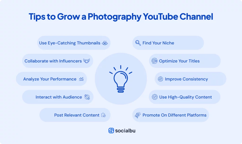 Tips to grow photography YouTube channel