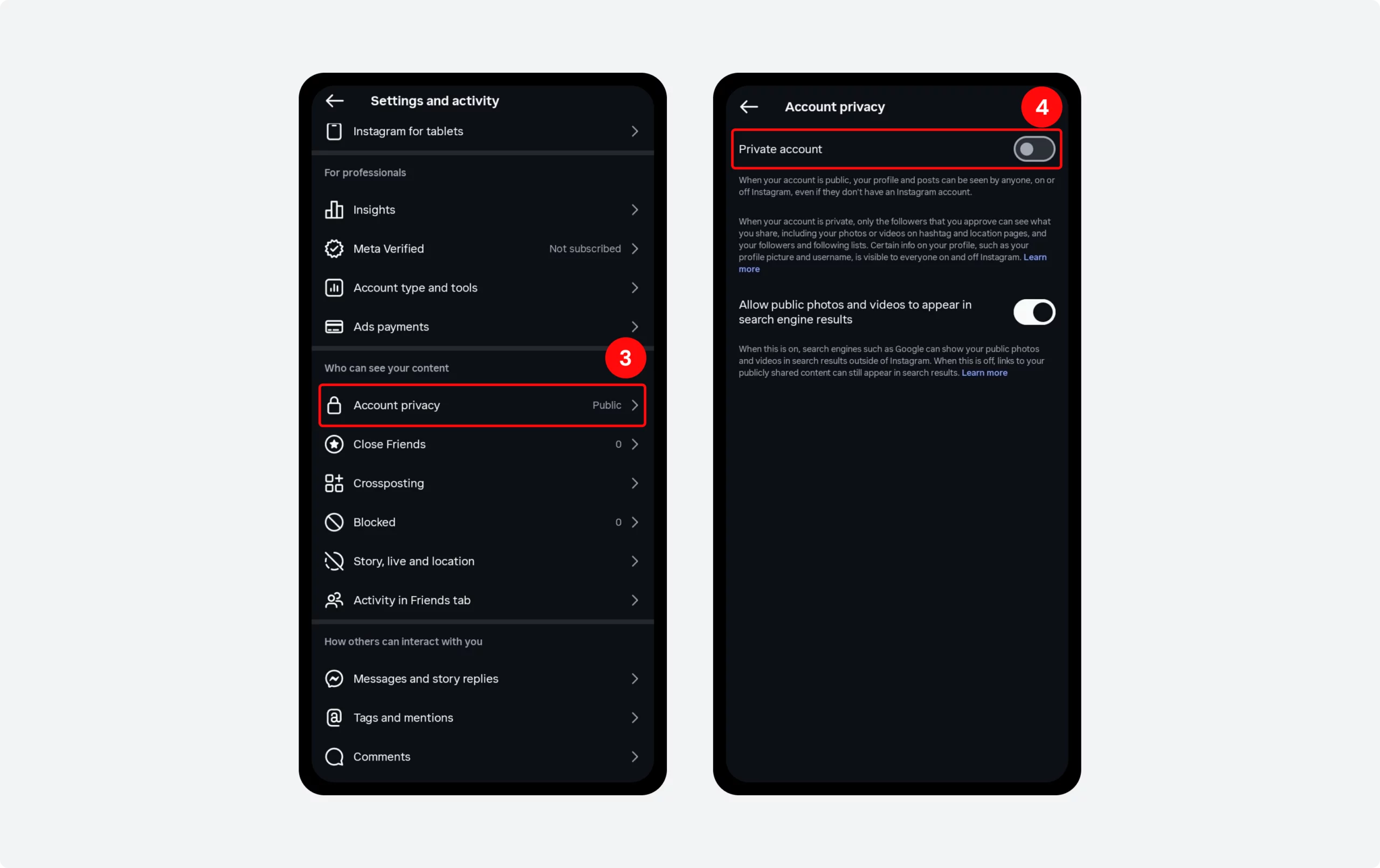 How to Switch to a Private Instagram Account? Step by step