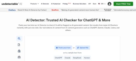 Undetectable AI Main Interface