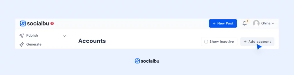 Add accounts to SocialBu