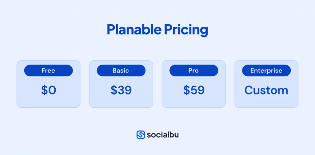 Planable pricing