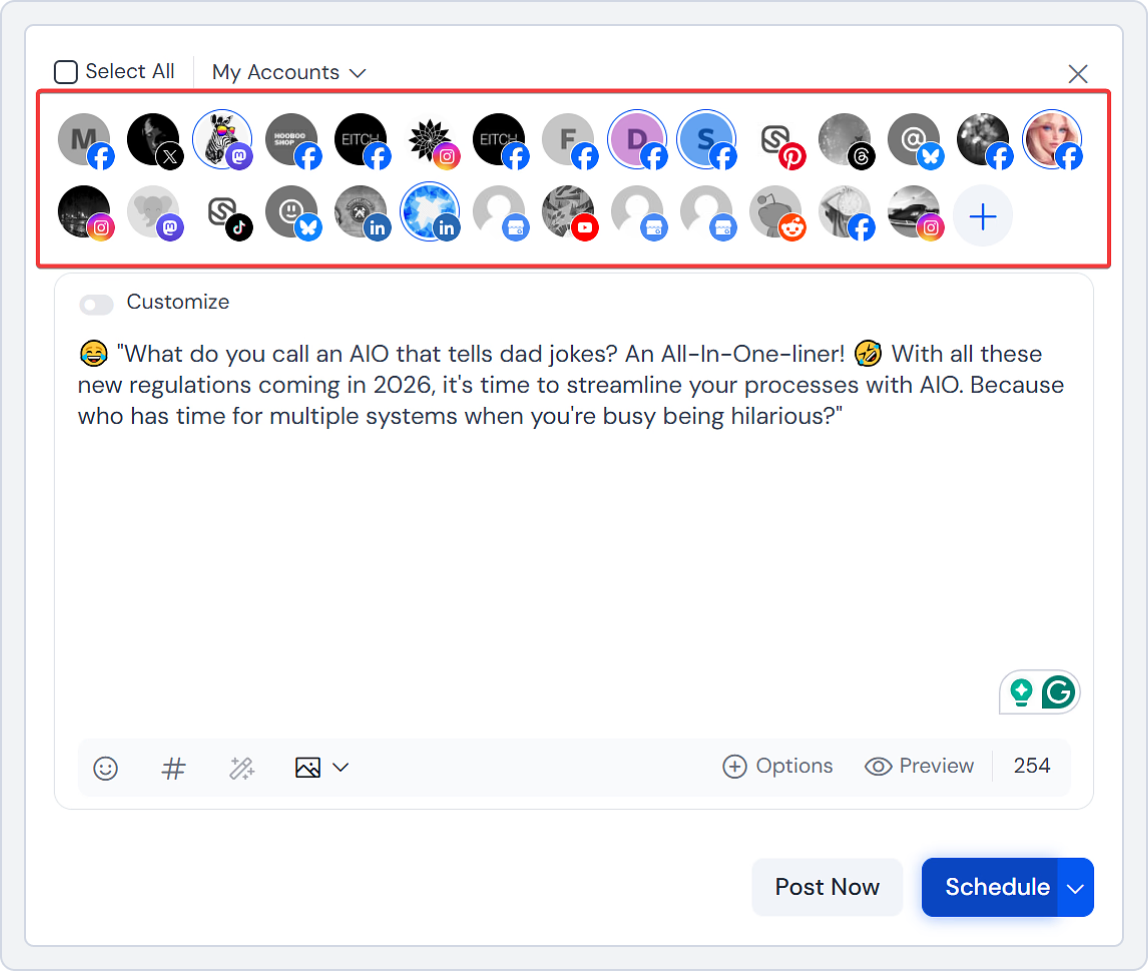 Social media publishing