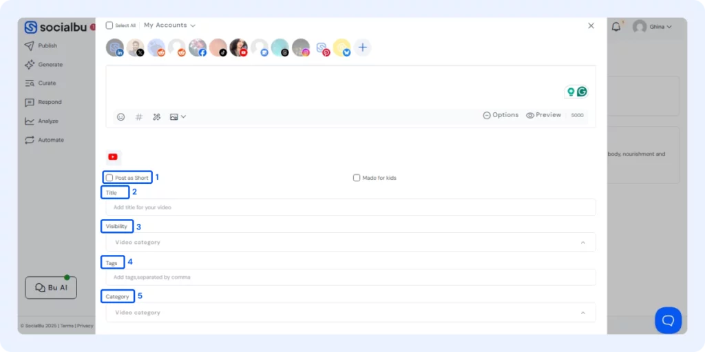 YouTube Shorts scheduler