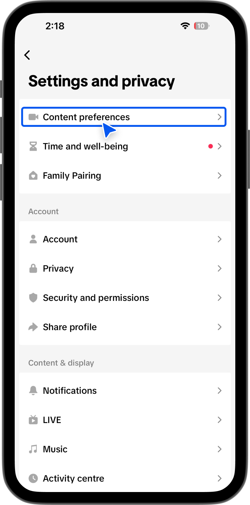 How to Refresh Your For You Feed with Content Preferences