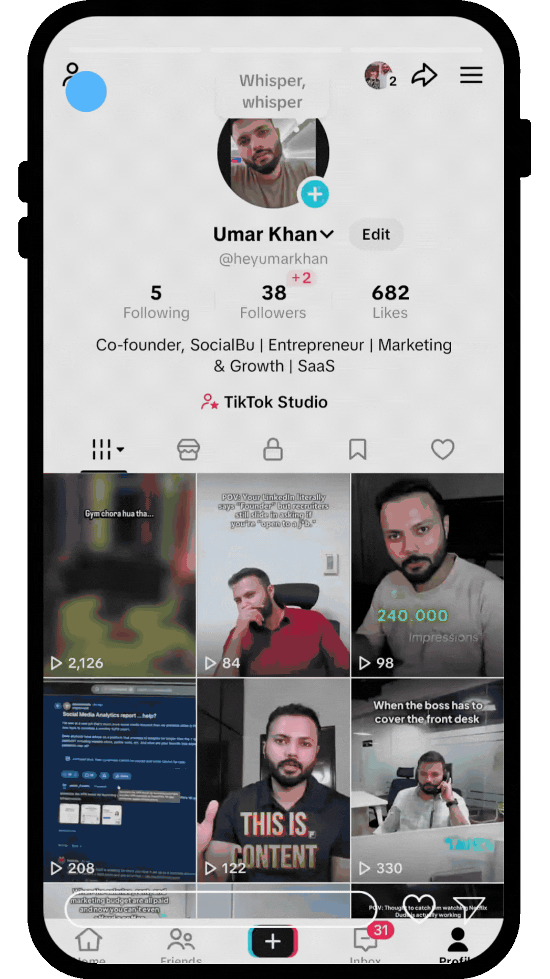 GIF showing how to Filter Keywords on TikTok For You Feed