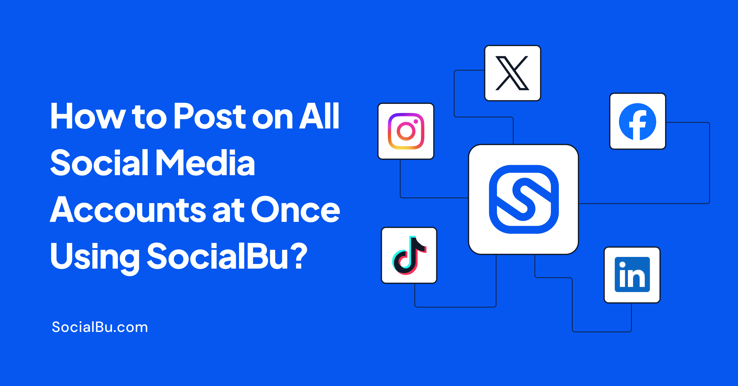 an image showing how to post on all social media accounts at once