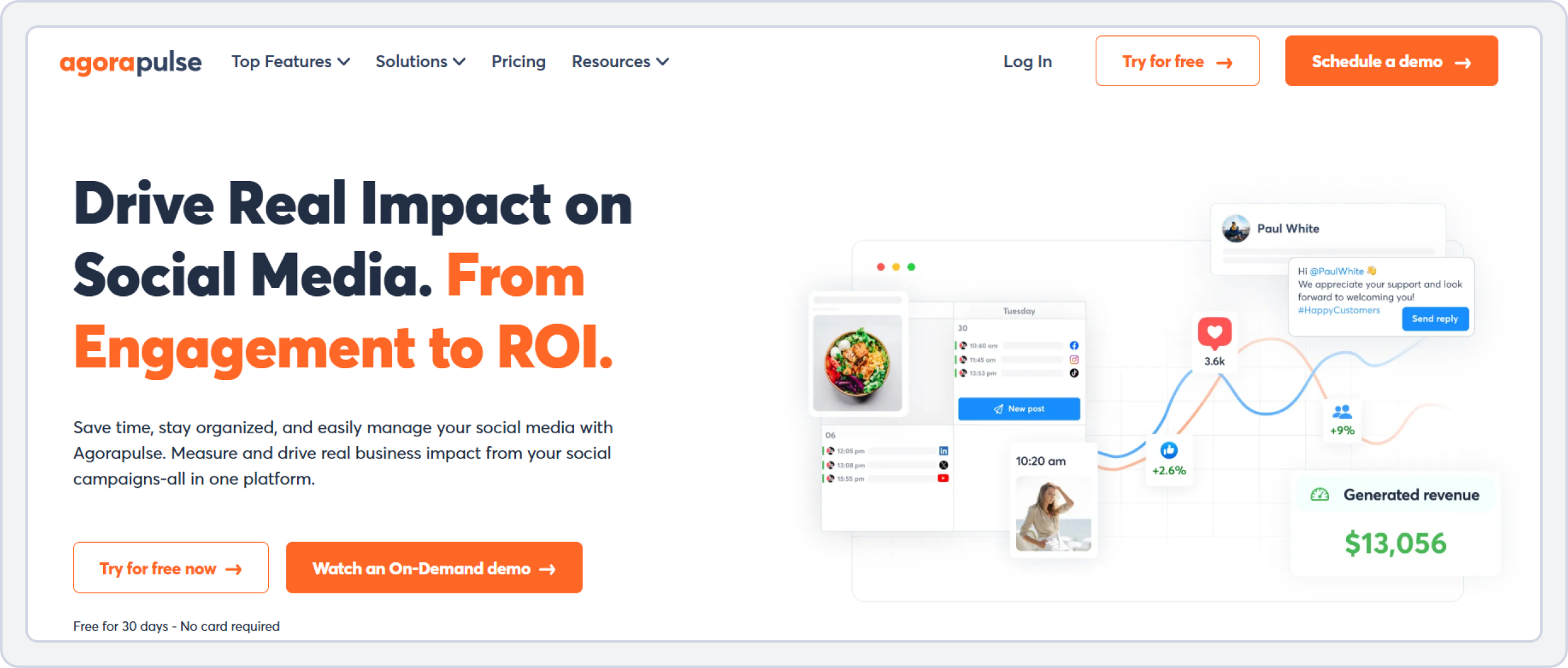 Agorapulse dashboard image