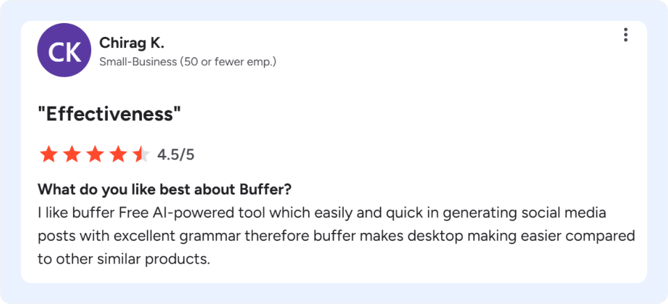Buffer review
