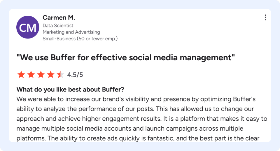Buffer review