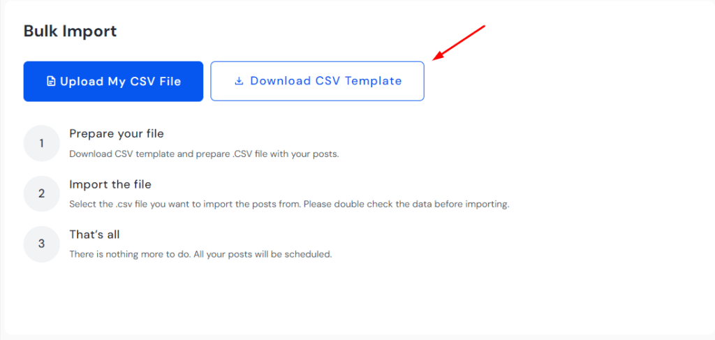 Download and Fill the CSV Template