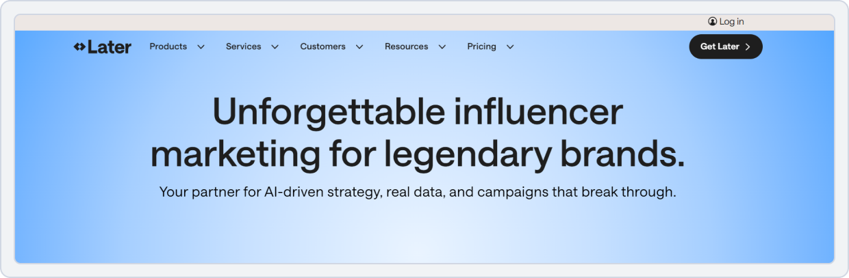 Dashboard image of Later