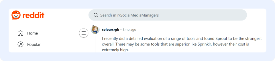 Sprout Social Reddit