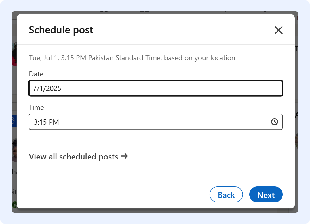 Schedule LinkedIn Posts with LinkedIn’s Scheduling Feature