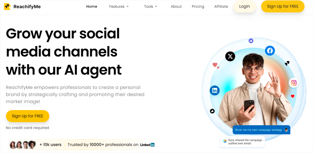 write linkedin posts with ReachifyMe