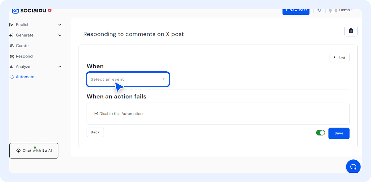 Access the Automation Builder