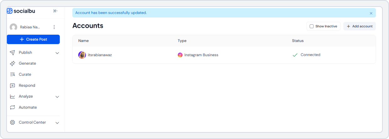 Schedule Instagram stories with SocialBu